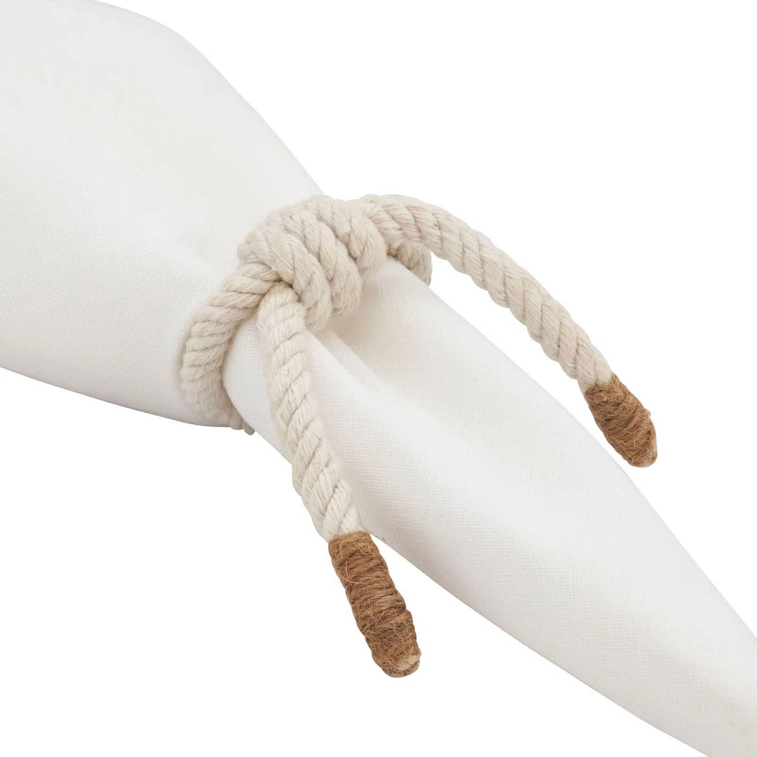 Ivory Knotted Rope Napkin Ring - The Collective Park City