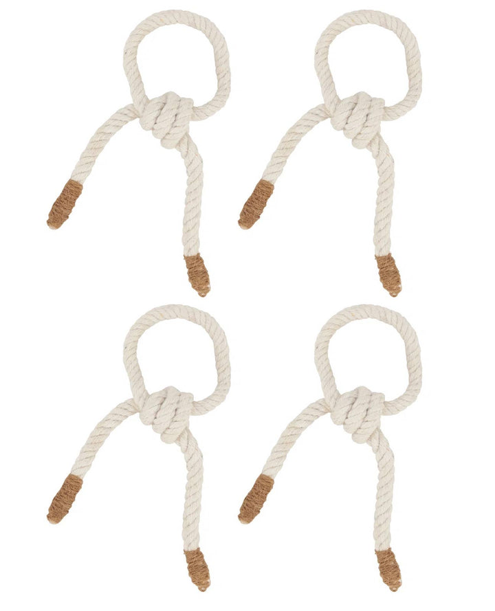Ivory Knotted Rope Napkin Ring - The Collective Park City