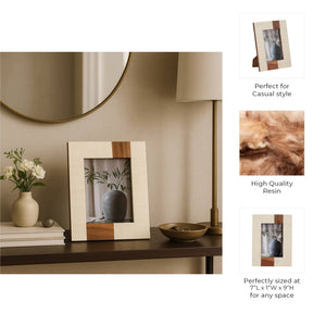 Ivory Resin/Wood Photo Frame - 4x6 in. - The Collective Park City