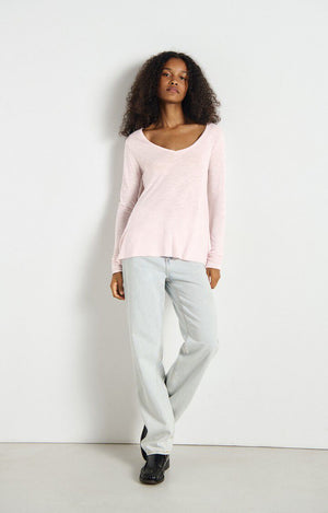 Jacksonville Long Sleeve V - Neck - Vintage Marshmallow - The Collective Park City