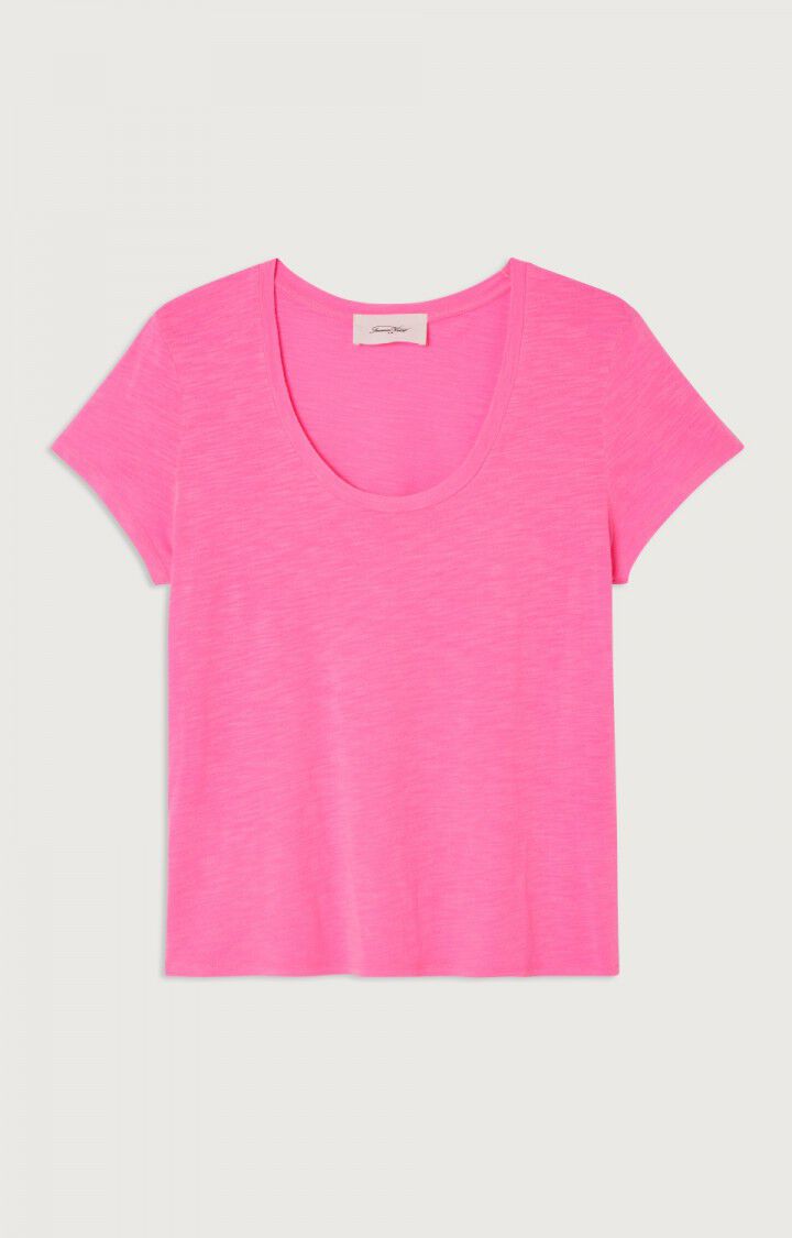 Jacksonville Scoop-Neck Tee - Flourescent Rose - The Collective Park City
