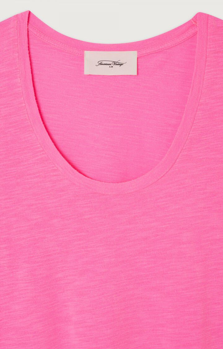 Jacksonville Scoop-Neck Tee - Flourescent Rose - The Collective Park City