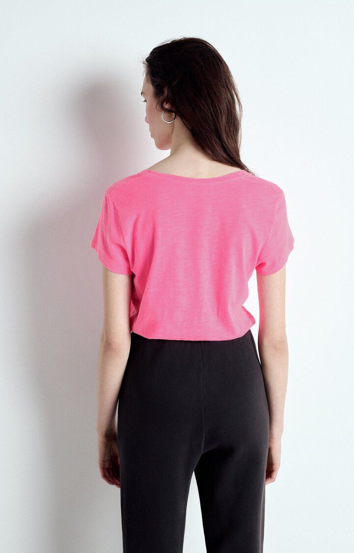 Jacksonville Scoop-Neck Tee - Flourescent Rose - The Collective Park City