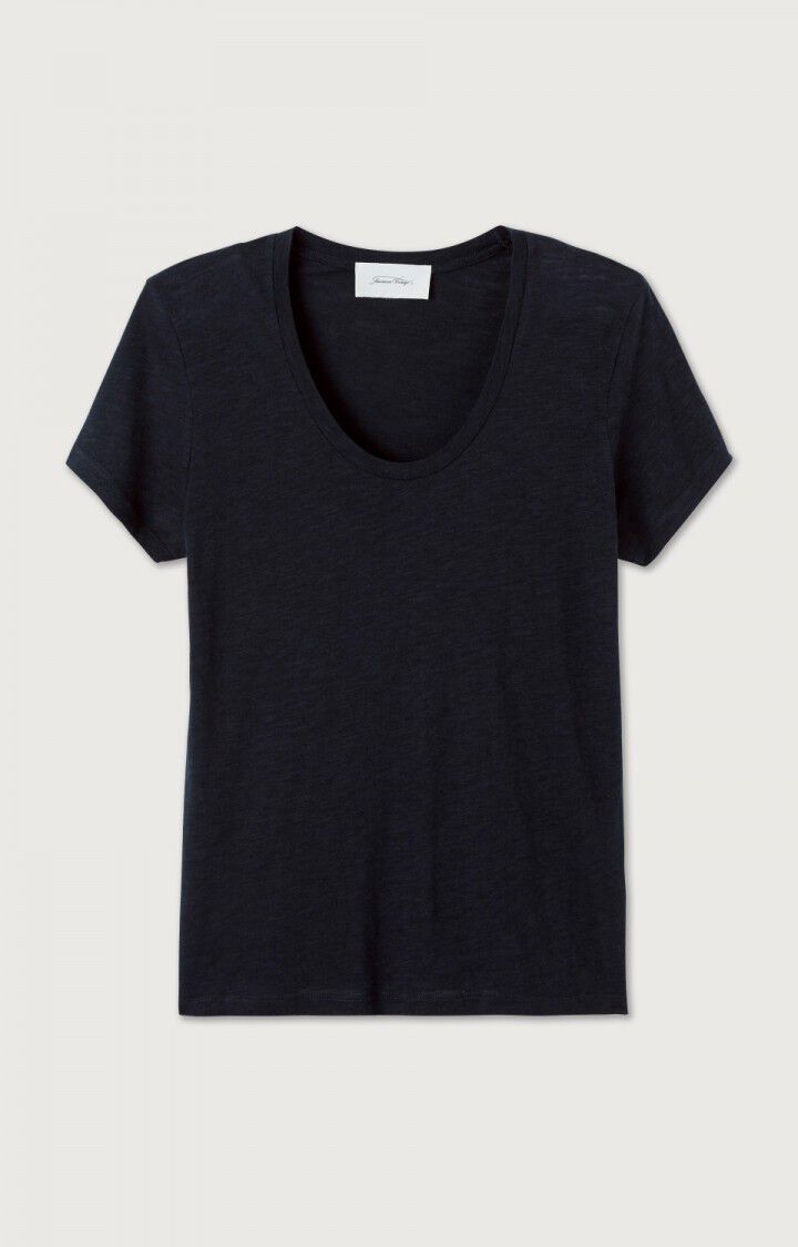 Jacksonville Scoop-Neck Tee - Noir - The Collective Park City