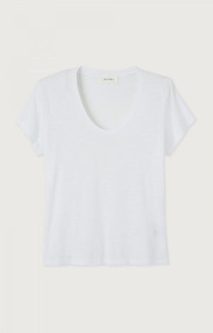 Jacksonville Short Sleeve Scoop-Neck Tee - Blanc - The Collective Park City