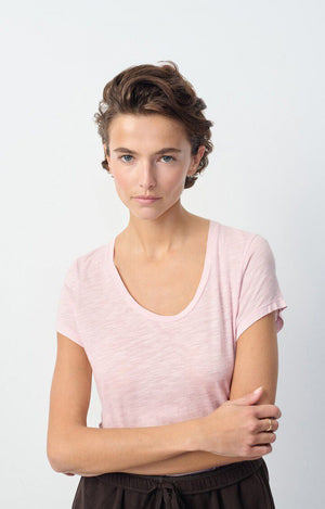 Jacksonville Short Sleeve Scoop-Neck Tee - Vintage Marshmallow - The Collective Park City