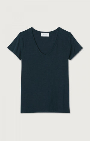 Jacksonville Short Sleeve V - Neck T-shirt - Navy - The Collective Park City