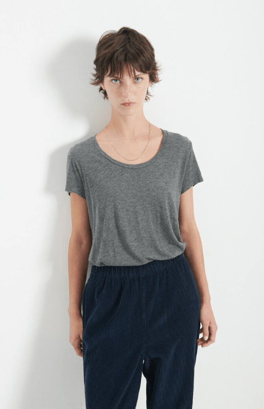 Jacksonville S/S Scoop Neck T-shirt - Charcoal - The Collective Park City