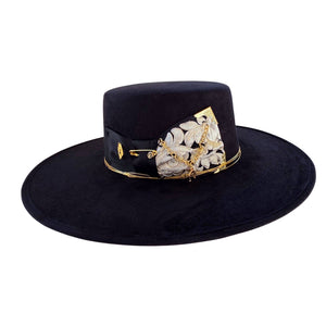 Jadiel Boater Crown Hat: Black / Medium - The Collective Park City