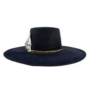 Jadiel Boater Crown Hat: Black / Medium - The Collective Park City