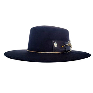 Jadiel Boater Crown Hat: Black / Medium - The Collective Park City