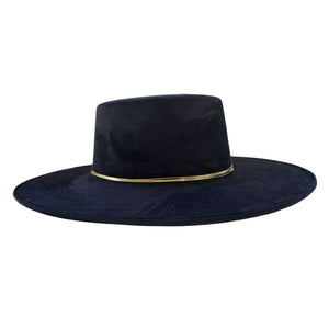 Jadiel Boater Crown Hat: Black / Medium - The Collective Park City