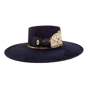 Jadiel Boater Crown Hat: Black / Medium - The Collective Park City