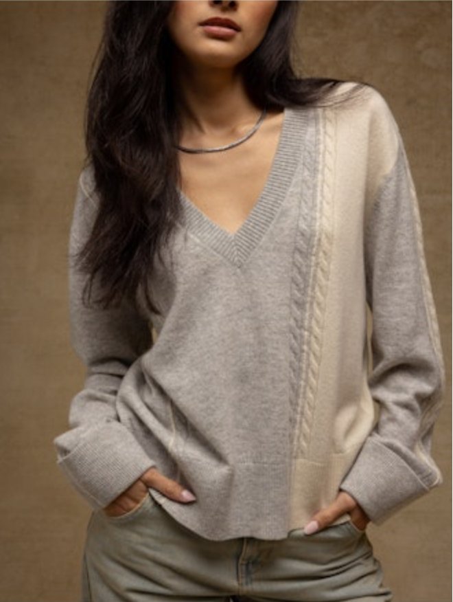 Jaina V - Neck Sweater - The Collective Park City