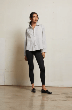 James Pinstripe Poplin Button Down Top - The Collective Park City