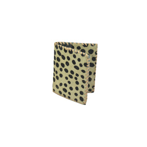 Jane Folding Card Holder - Printed Hairon Leather: Spotted - The Collective Park City