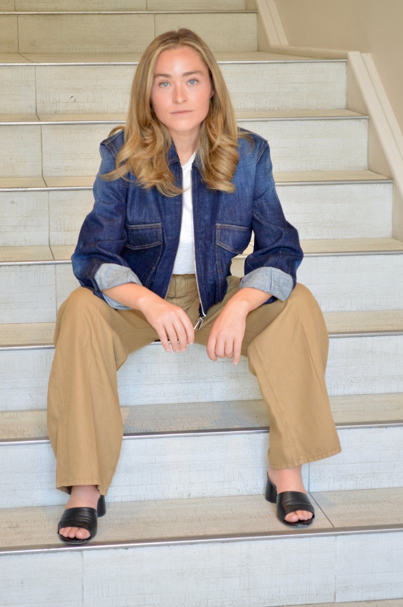 Janet Denim Bomber Jacket - The Collective Park City