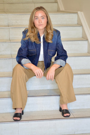 Janet Denim Bomber Jacket - The Collective Park City