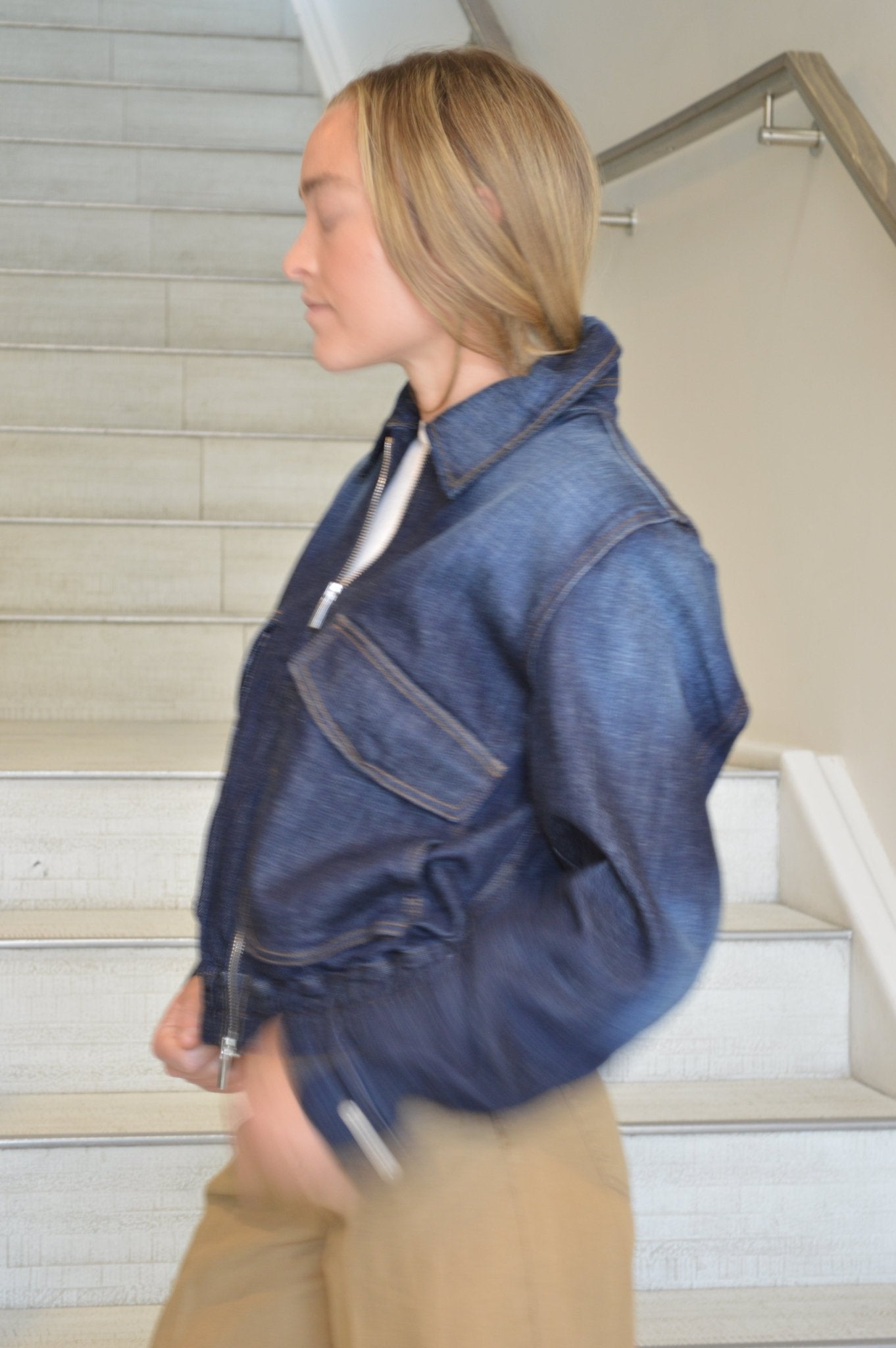Janet Denim Bomber Jacket - The Collective Park City