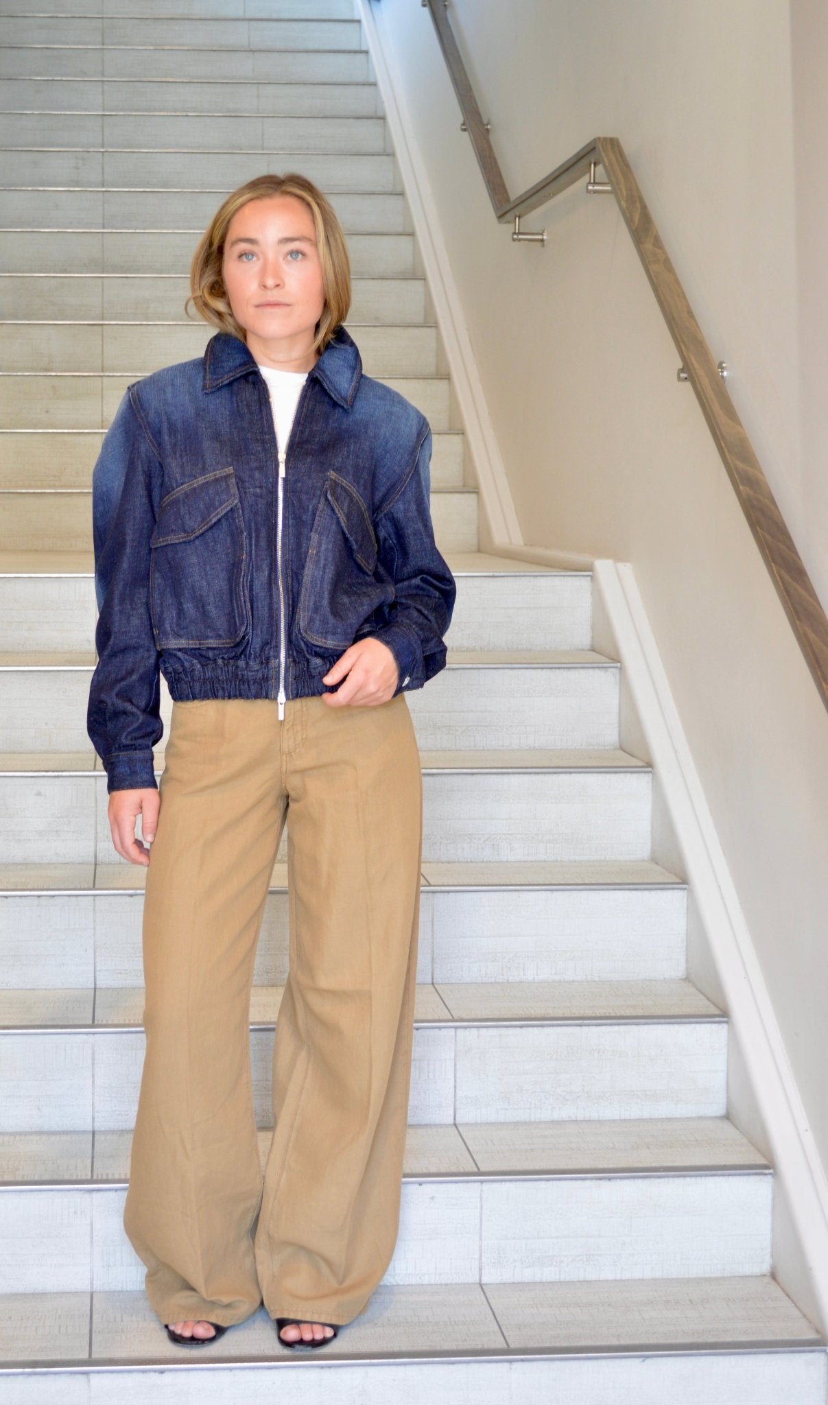 Janet Denim Bomber Jacket - The Collective Park City