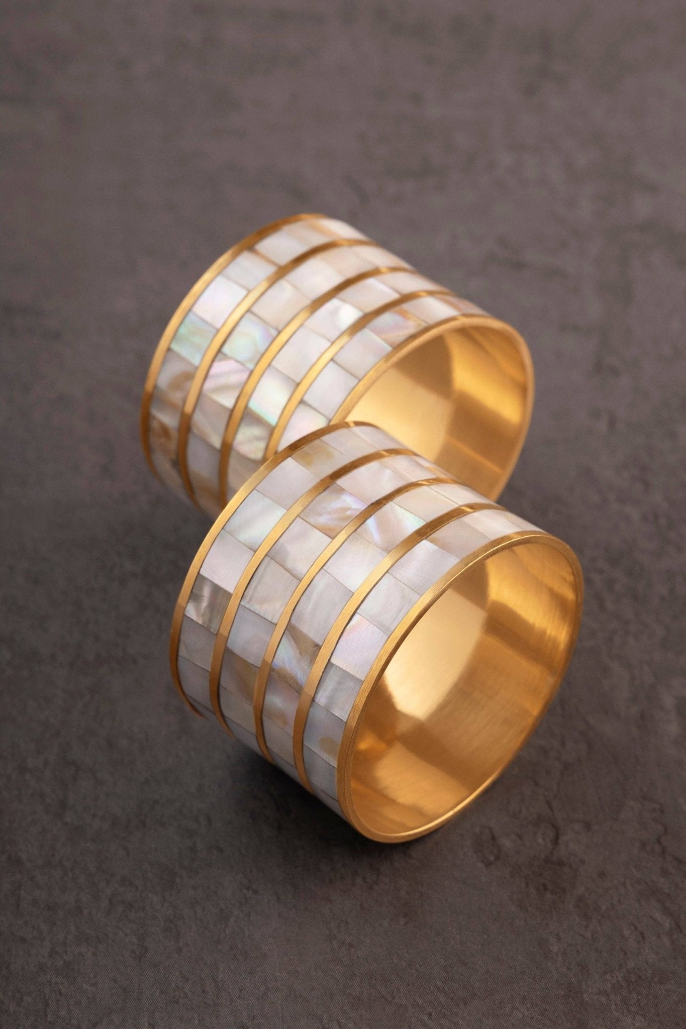 Jardin Napkin Rings: Ivory - The Collective Park City