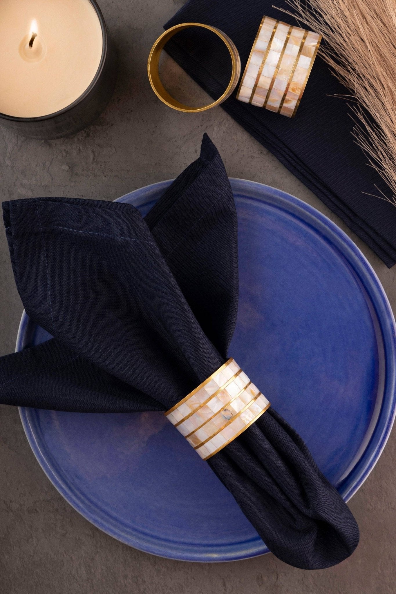 Jardin Napkin Rings: Ivory - The Collective Park City