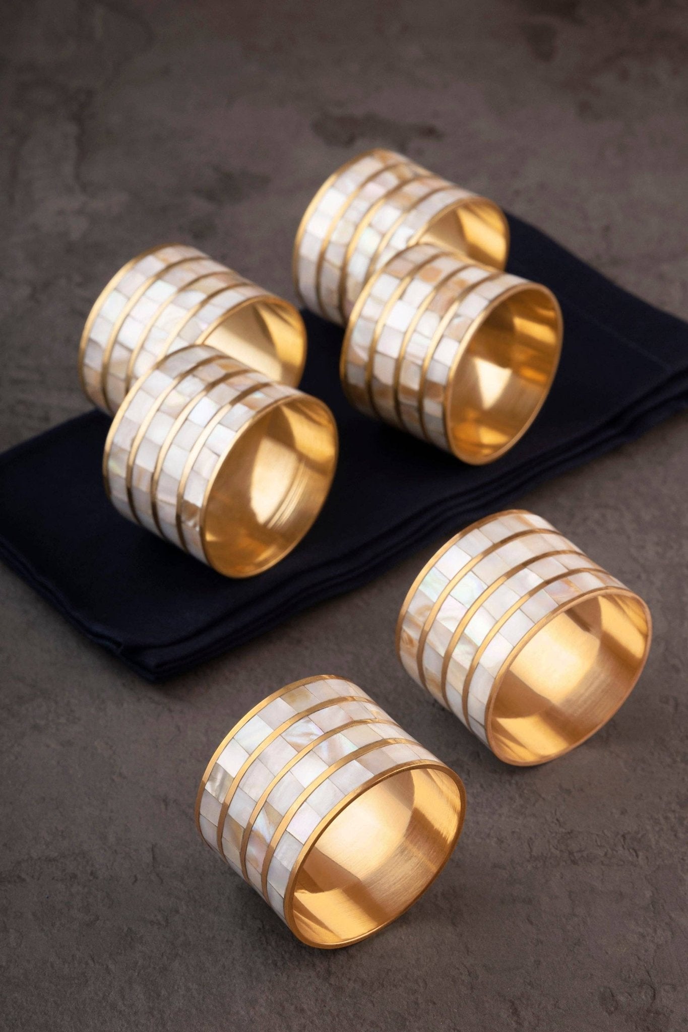 Jardin Napkin Rings: Ivory - The Collective Park City