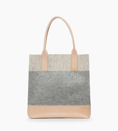 Jaunt Merino Wool Felt Tote - Granite/Natural - The Collective Park City