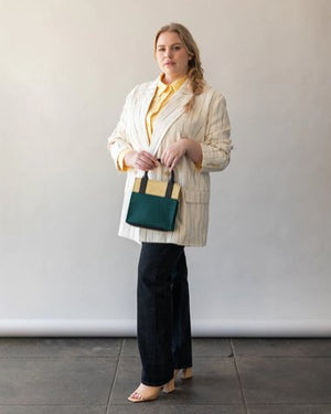 Jaunt Mini Merino Wool Felt Tote - Kombu/Champagne - The Collective Park City