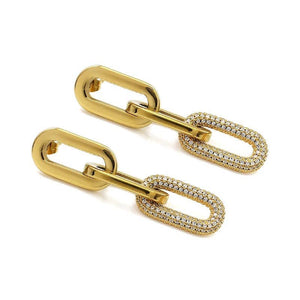 Jenna Pave Earrings - Gold - The Collective Park City