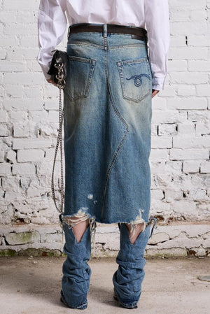 Jessie Denim Midi Skirt - The Collective Park City