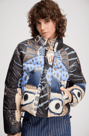 Juba Printed Puffy Coat - The Collective Park City