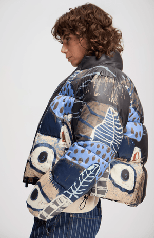 Juba Printed Puffy Coat - The Collective Park City