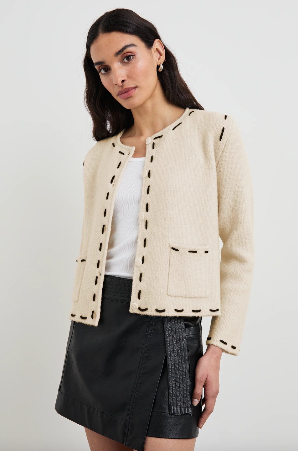 Juliette Stitched Cardigan Sweater - The Collective Park City