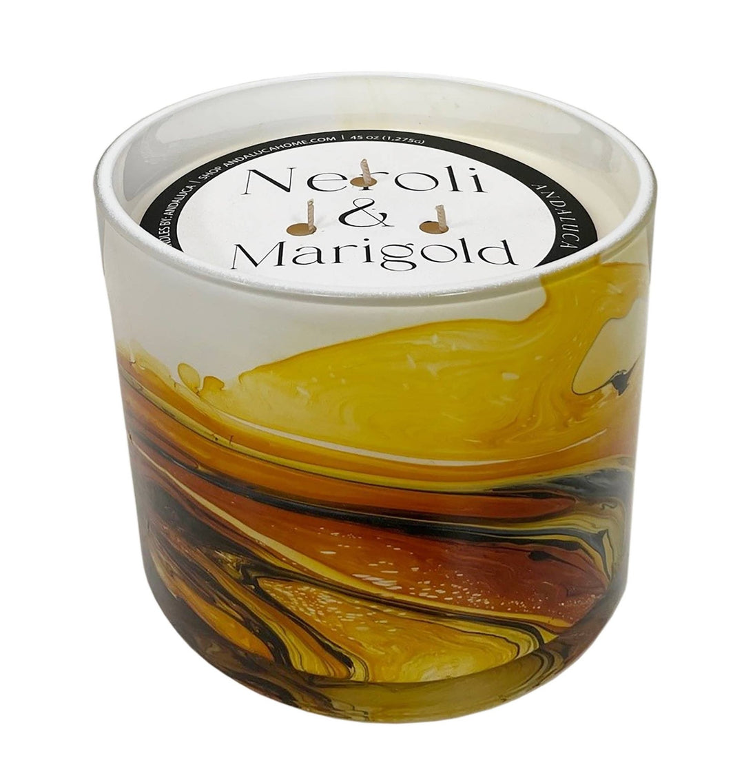 JUMBO Neroli &amp; Marigold 45 oz. Swirl Glass Candle - The Collective Park City