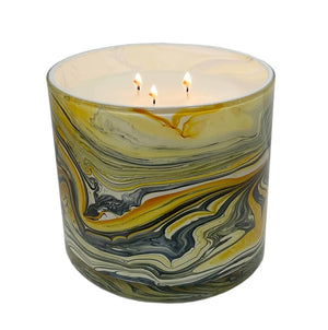 JUMBO Palo Santo & Rose 45 oz. Swirl Glass Candle - The Collective Park City