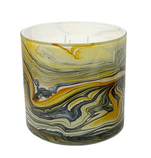 JUMBO Palo Santo & Rose 45 oz. Swirl Glass Candle - The Collective Park City
