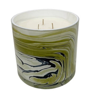 JUMBO Vetiver & Oak 45 oz. Swirl Glass Candle - The Collective Park City