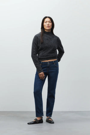 Junna Straight Leg Jean - Dark Blue - The Collective Park City