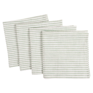 KAF Home Monaco Slubbed Cotton Dinner Napkins - Set of 4: Mineral Green - The Collective Park City