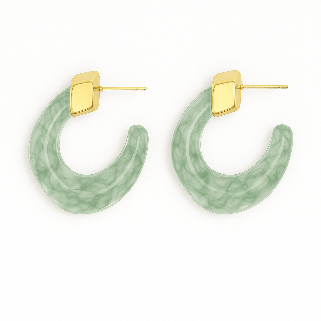 Kaia Hoops - Green - The Collective Park City