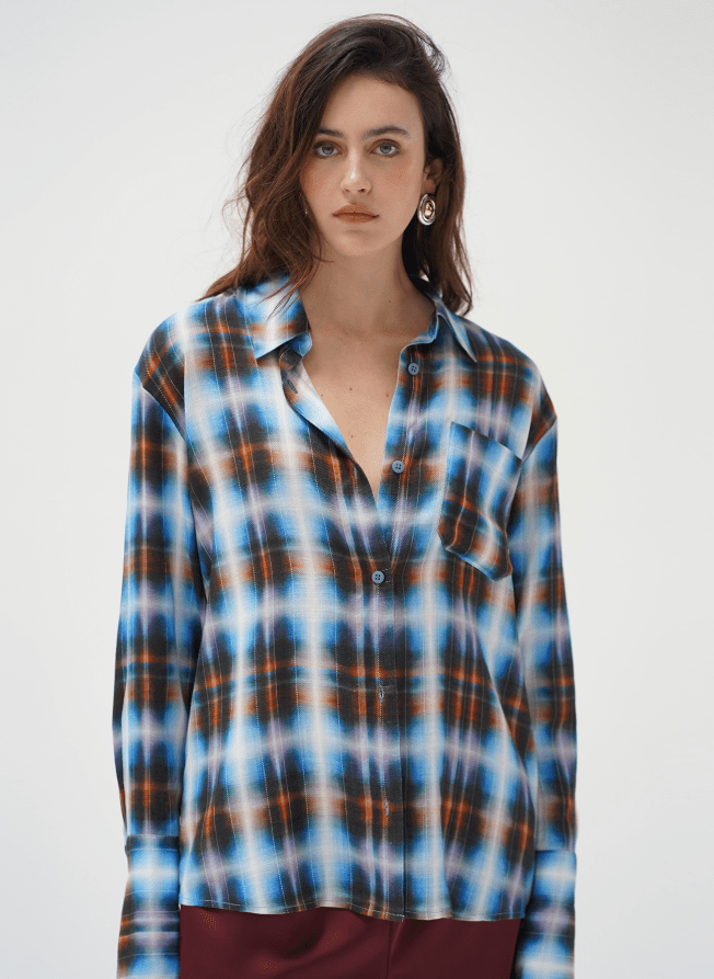 Kaia Oversized Button Down Top - The Collective Park City