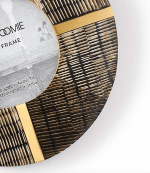 Kerala 3x3 Picture Frame - Carved Horn, Brass Inlay - The Collective Park City