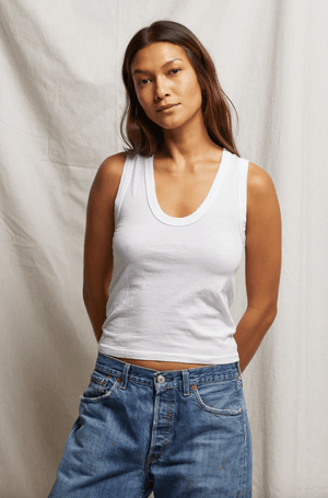 khara U - Neck Tank Top - White - The Collective Park City