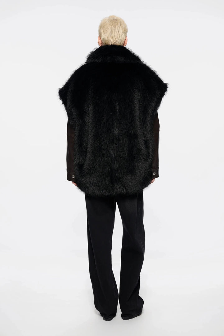 Kinley Faux Fur Vest - The Collective Park City