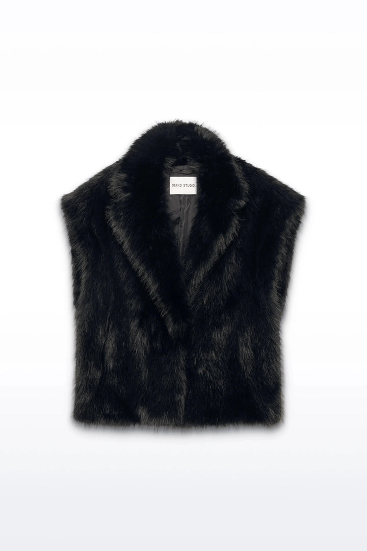 Kinley Faux Fur Vest - The Collective Park City