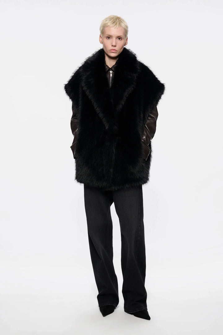 Kinley Faux Fur Vest - The Collective Park City