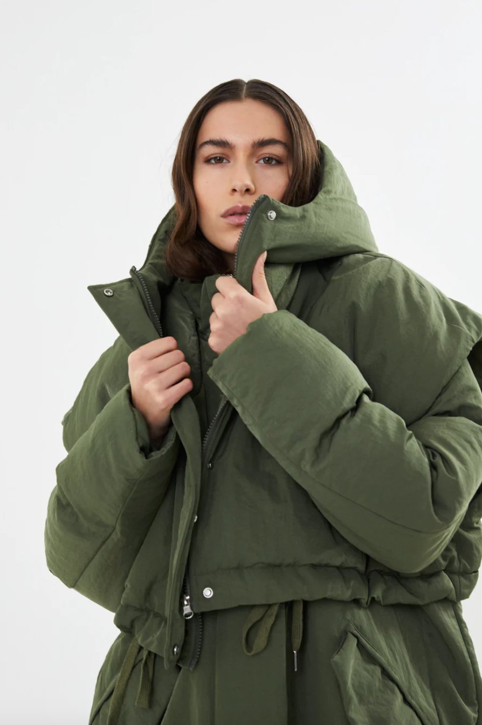 Kiwi Bolstered Puffy Vest - The Collective Park City