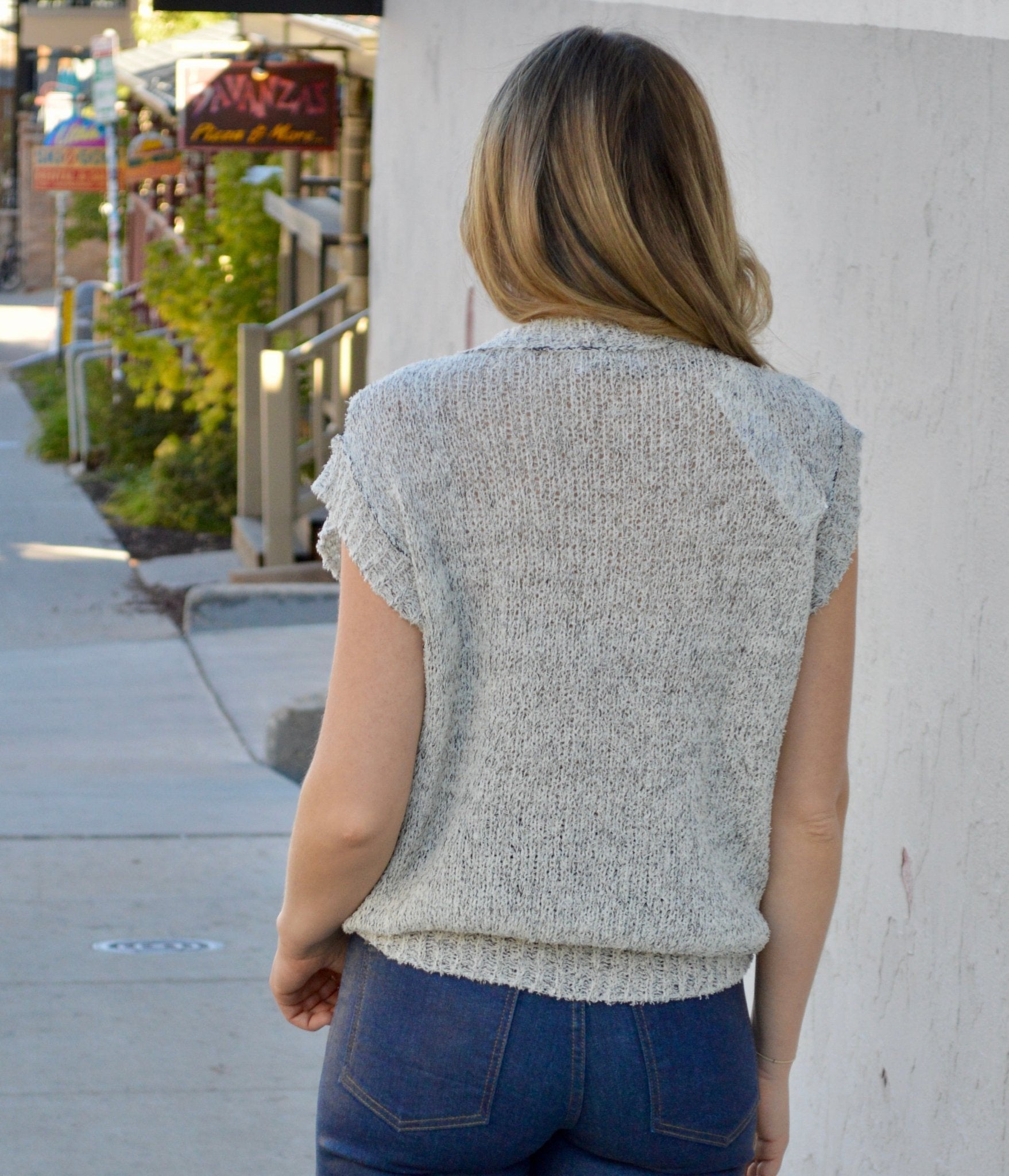 Knit & Sequin Sweater Vest - The Collective Park City