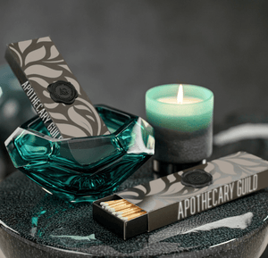 La Bohème Handmade Polished Cut Glass Bowl - Sea Blue - The Collective Park City